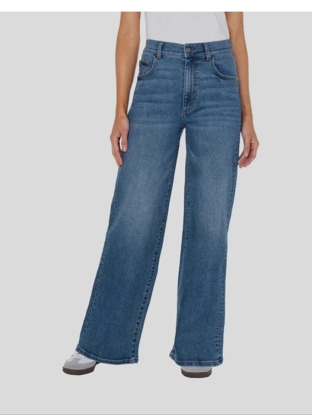 Well Worn Women's Wide Leg High Rise Jeans Light Blue Size 12